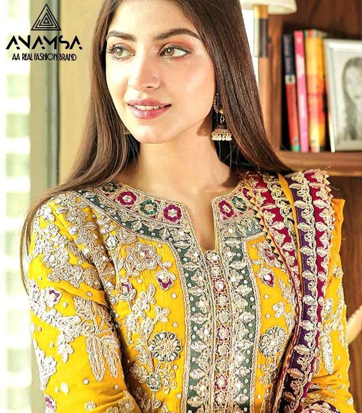 D No -299 Semi Stitched Anamsa